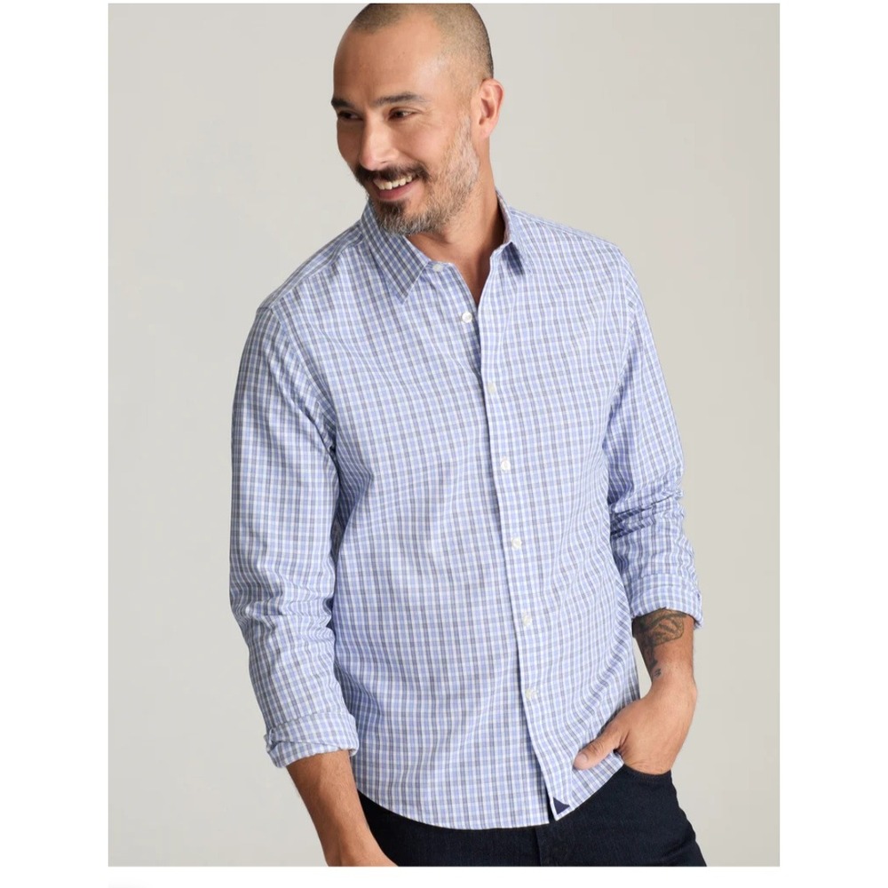 UNTUCKit Durif Button Down Mens Size M‎ Blue Check Excellent